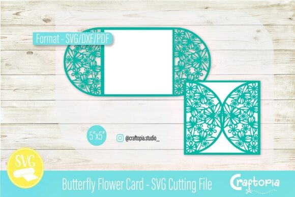 Download Butterfly Flower Card – SVG Cutting File - Flower Collection