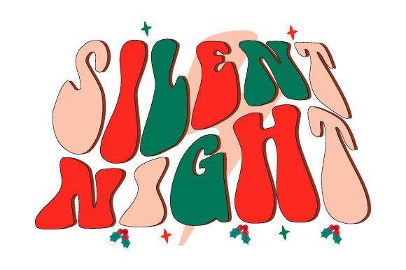 Download Silent Night Retro Wavy Text SVG - Retro wavy text svg Collection