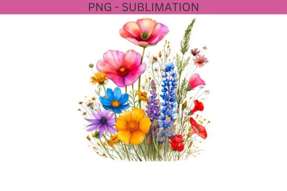 Download Watercolor Flower PNG Instant Download - Flower Collection