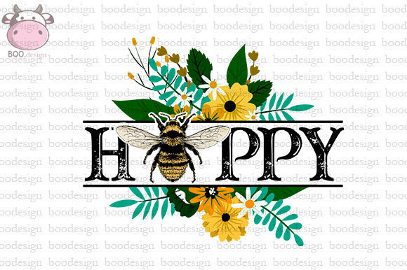 Download Vintage Bee Happy Wild Flower&nbsp; - Flower Collection