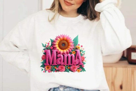 Download Mother's Day Sunflower with Mama PNG - Flower Collection