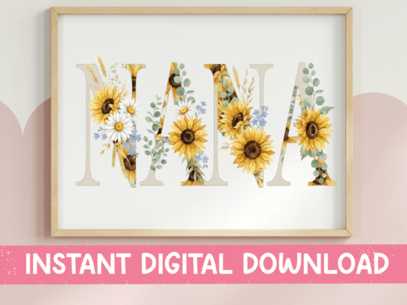 Download Nana Sunflower Floral Letter Design - Flower Collection
