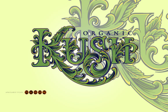 Download Luxury Vintage Lettering Word Kush - Premium Resources